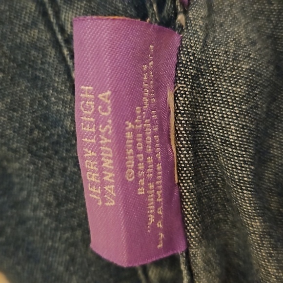 VTG DISNEY Eeyore Heart Patchwork Denim Chambray Snap Button Sleeveless Shirt - Picture 10 of 10